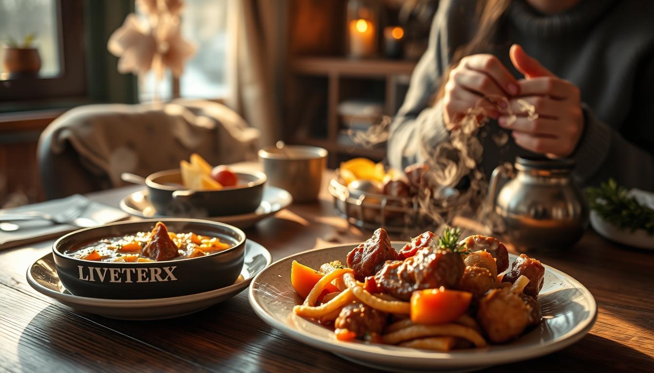Ingredients prepared for a simple home dinner